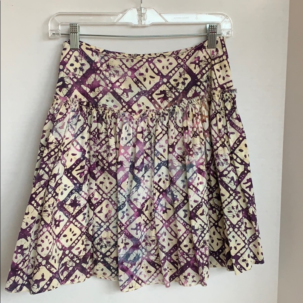 Ikat batik boho festival skirt tie dyed